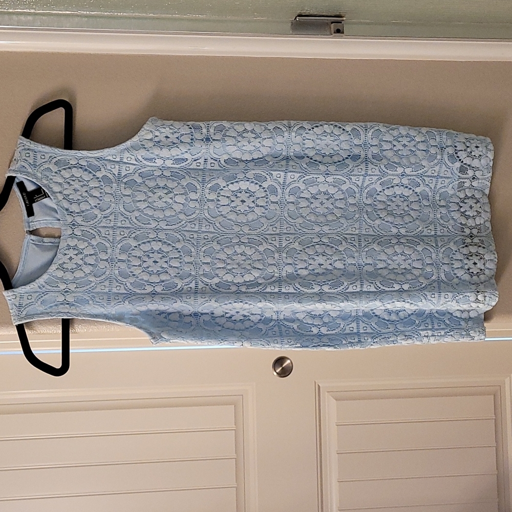 Forever 21 baby blue floral lace dress